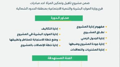 محليات السعودية: انطلاق برنامج تأهيل المرأة في إدارة المشاريع بمحافظة طريف